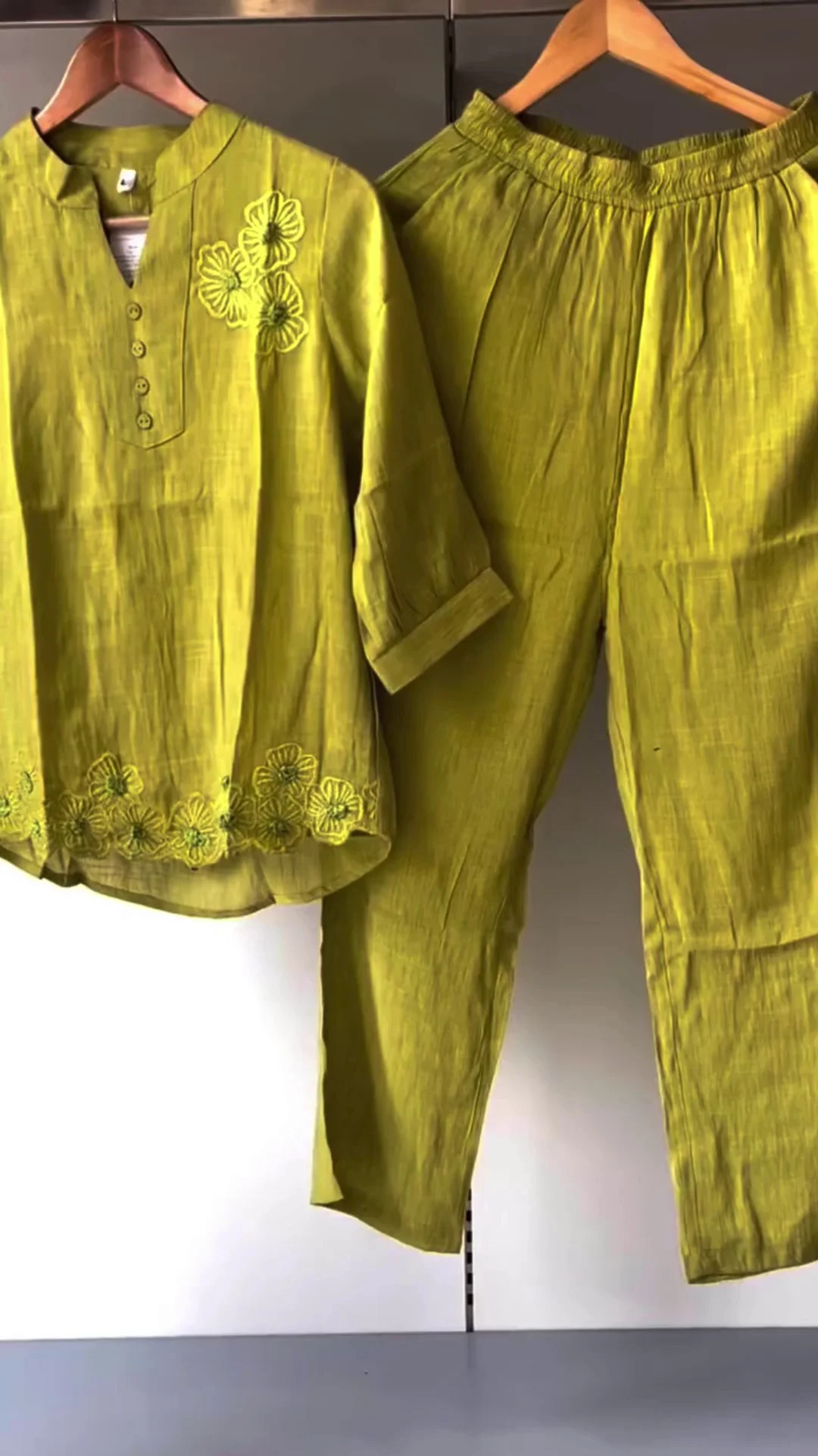 Green Embroidered Co-ord Set – Effortless Elegance with a Modern Twist