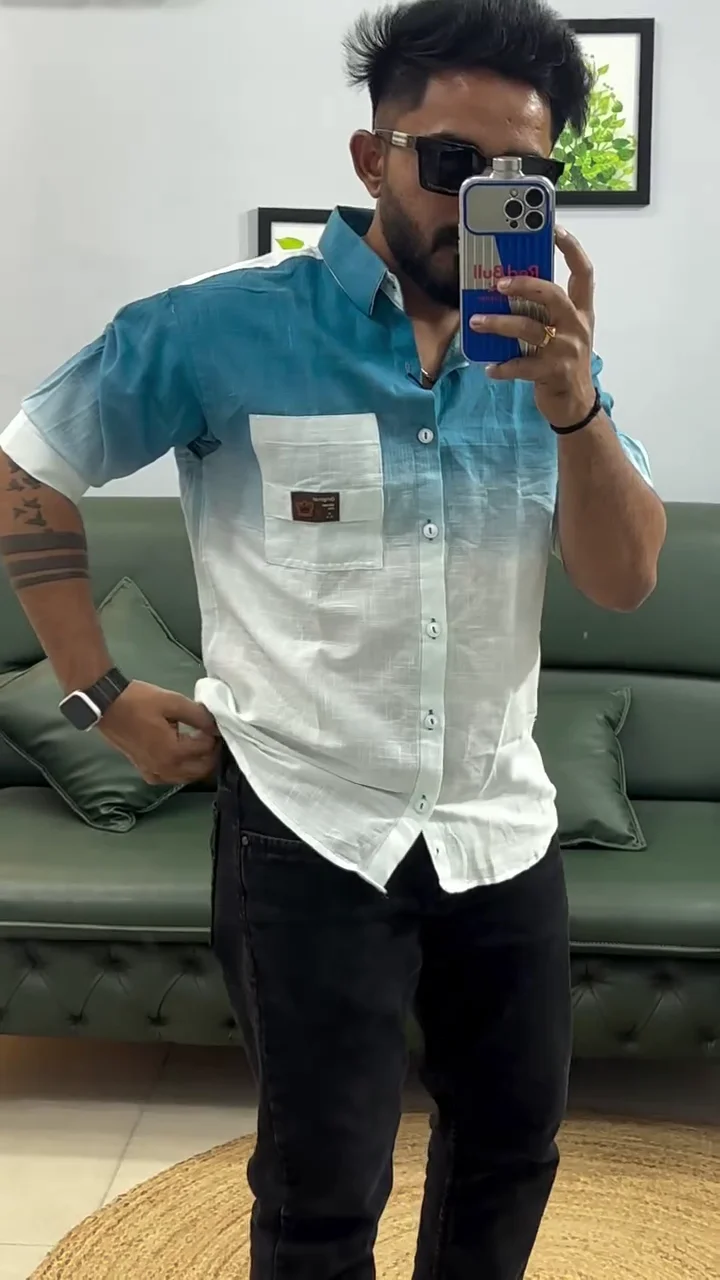 Spread-Collar Shirt with Patch Pocket - Image 6