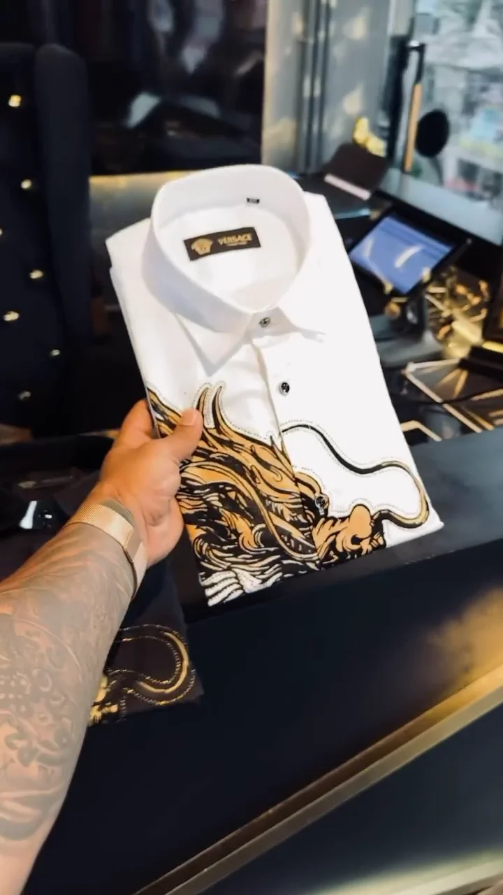 Men’s Designer Printed Formal Shirt - Image 4