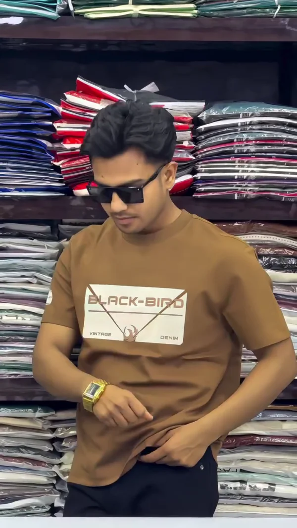 Graphic Printed T-Shirt for Unisex Eagle Tshirt | Casual Half Sleeve Round Neck T-Shirt - Image 4