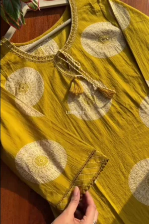 Premium Cotton Suit Set – Yellow