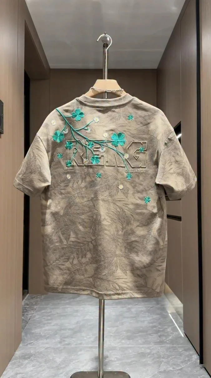 Embroidered Logo Pure Cotton Lounge T-shirts ✨
