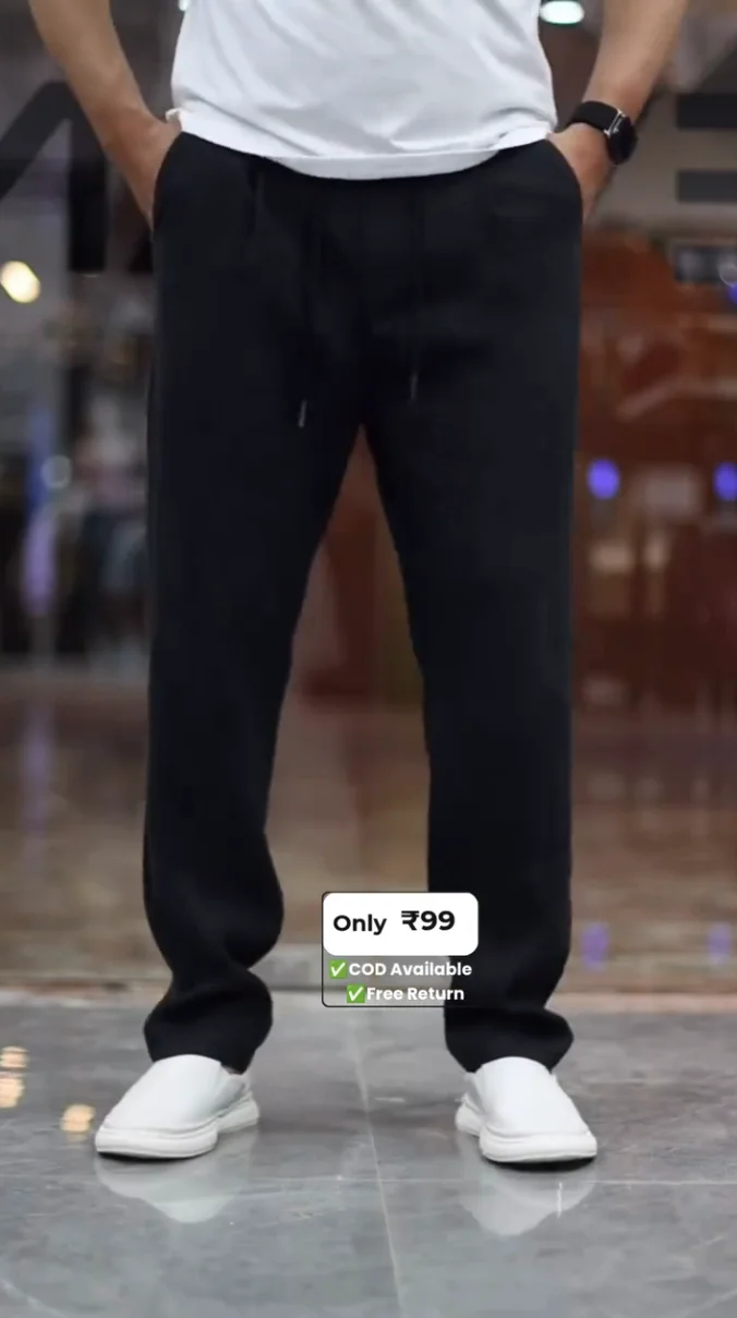 Men’s Lifestyle Co Linen Relaxed-Fit Regular Trousers Pent - Image 5