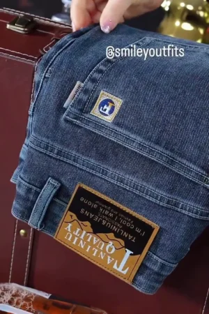 Men’s Blue Slim-Fit Casual Denim Jeans ✨