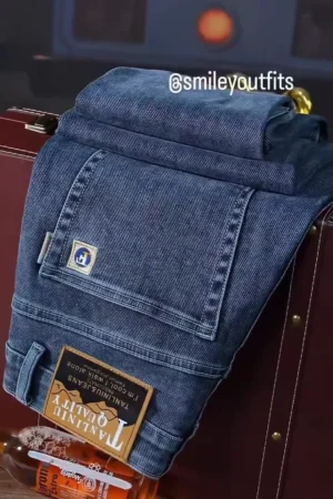 Men’s Blue Slim-Fit Casual Denim Jeans ✨