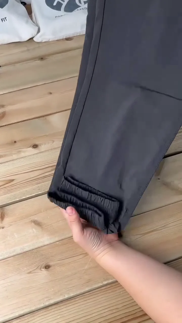Men’s Black Elastic Waist Smart Casual Stretch Trousers ✨ - Image 2