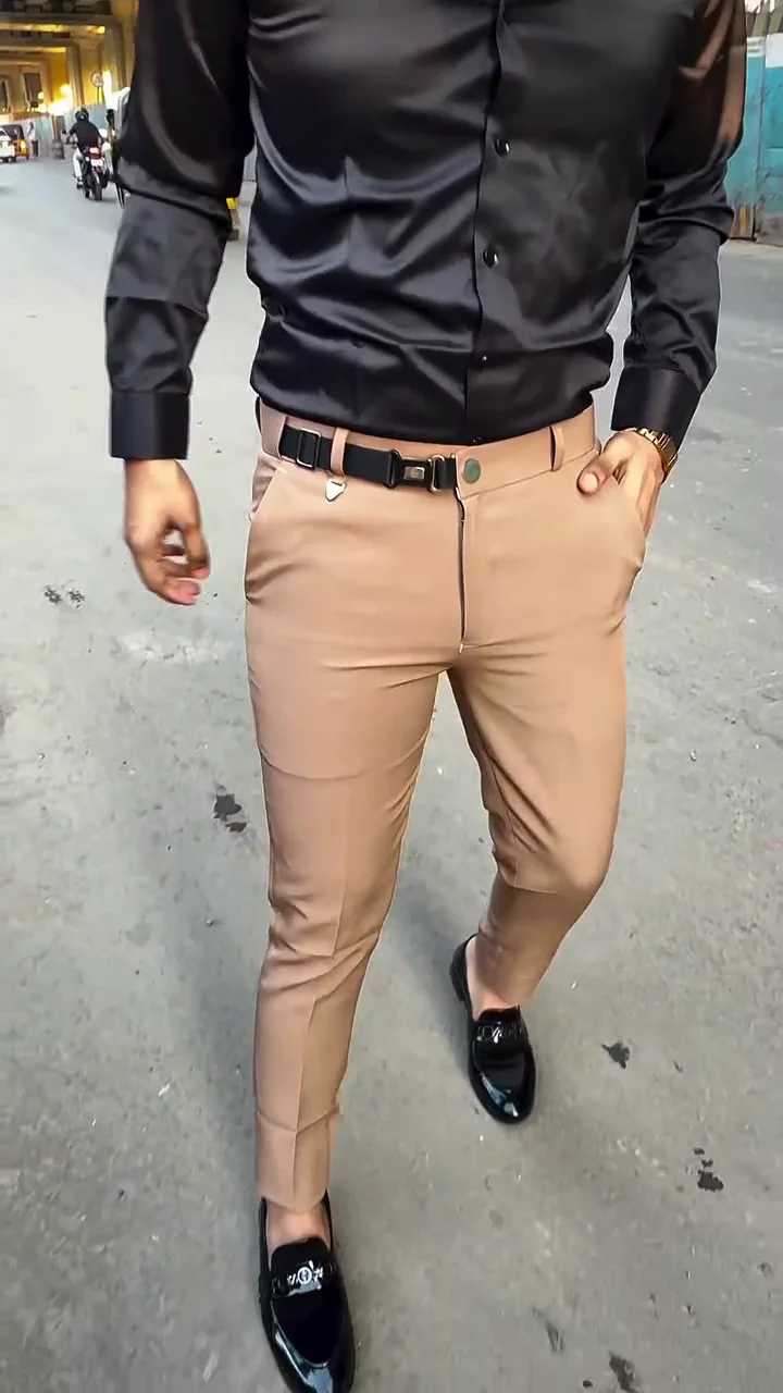 Men’s Slim-Fit Formal Stretch Trousers ✨