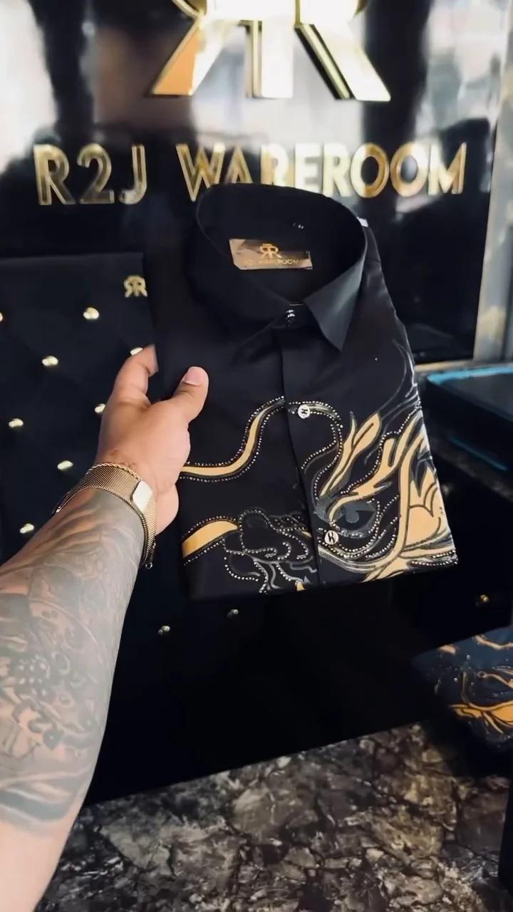 Ornate Embellished Dress Shirt ✨
