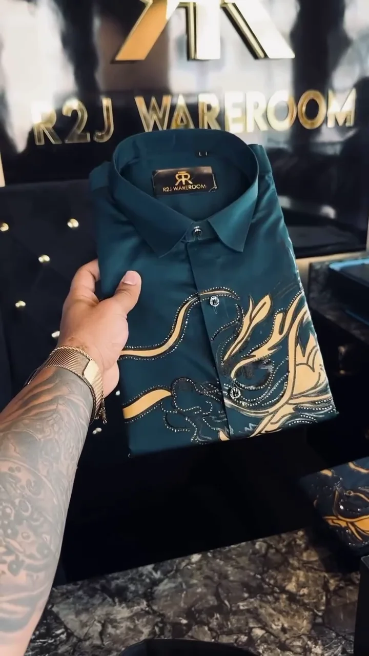 Ornate Embellished Dress Shirt ✨ - Image 3