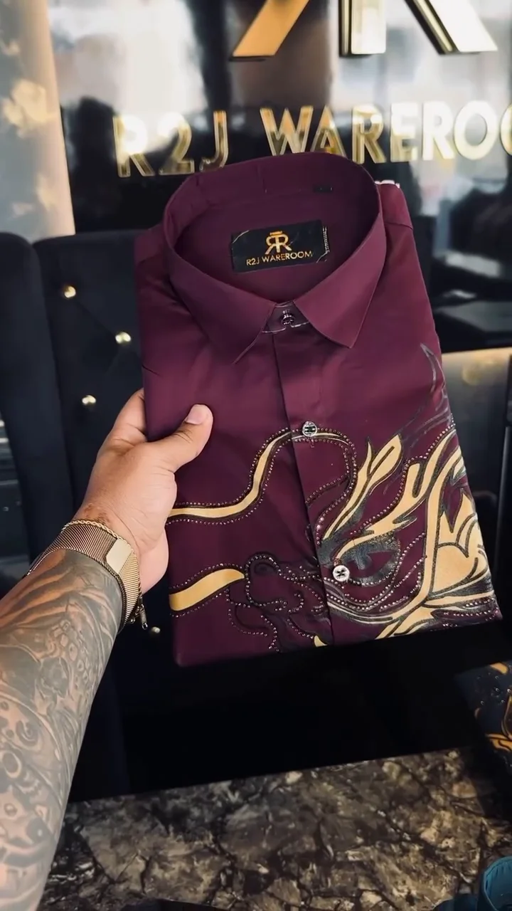 Ornate Embellished Dress Shirt ✨ - Image 4