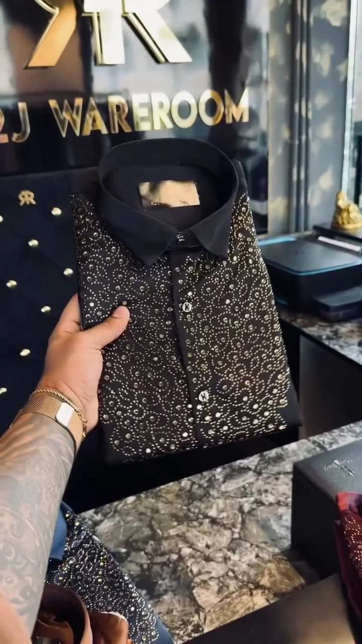 Crystal-Embellished Luxury Dress Shirt ✨ - Image 6