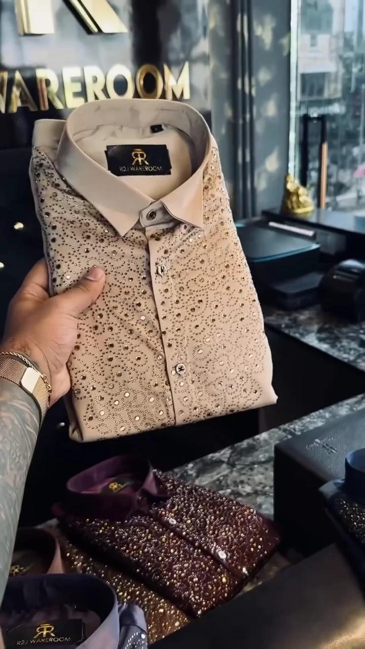 Crystal-Embellished Luxury Dress Shirt ✨ - Image 8