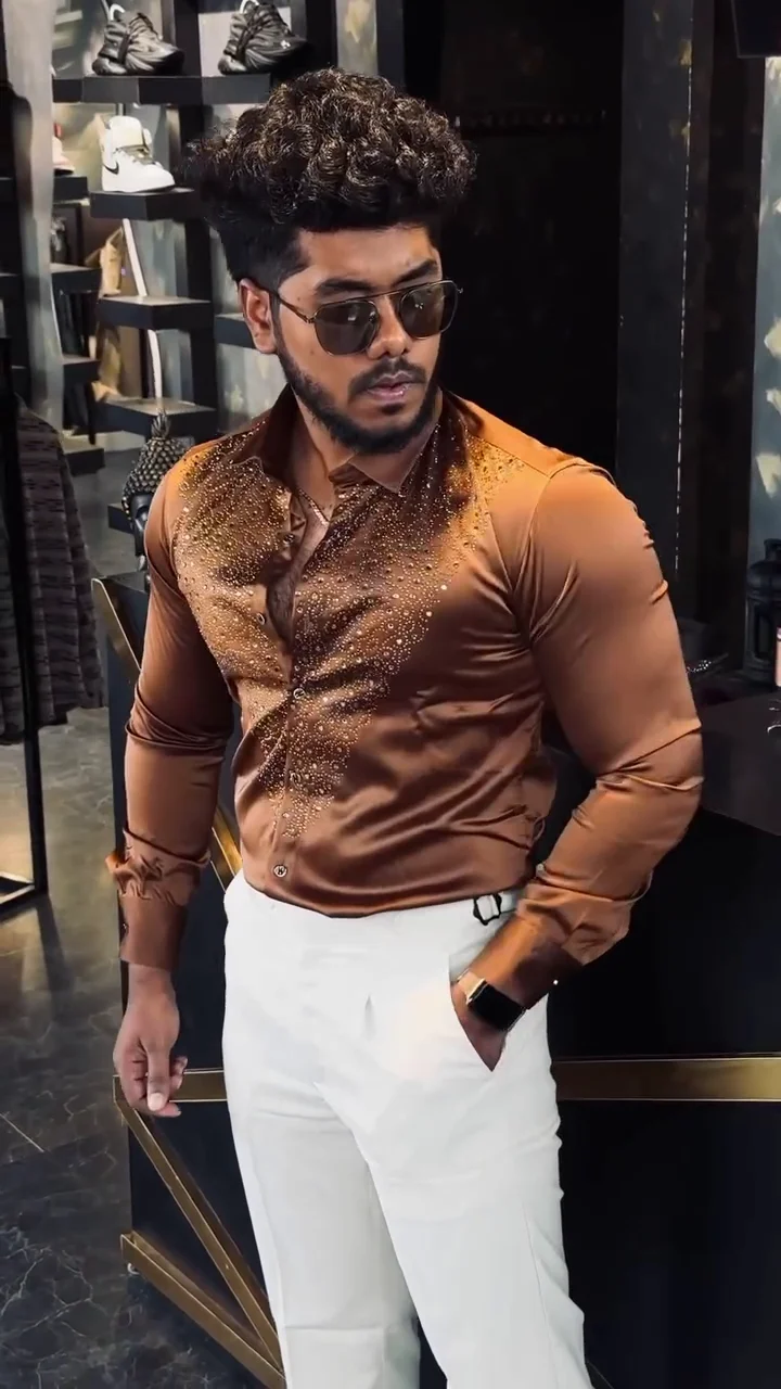 Crystal-Embellished Luxury Dress Shirt ✨ - Image 10