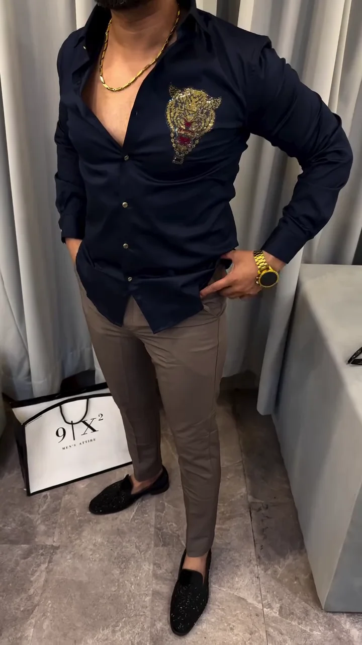 Men’s Slim-Fit Fancy Casual Shirt ✨