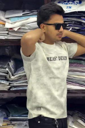 Pure Cotton Typography Printed Washed T-shirt ✨