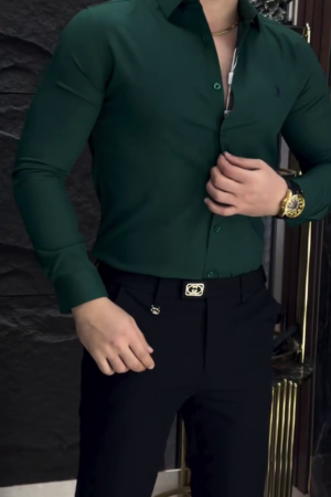 Men’s Cotton Blend Solid Shirt ✨