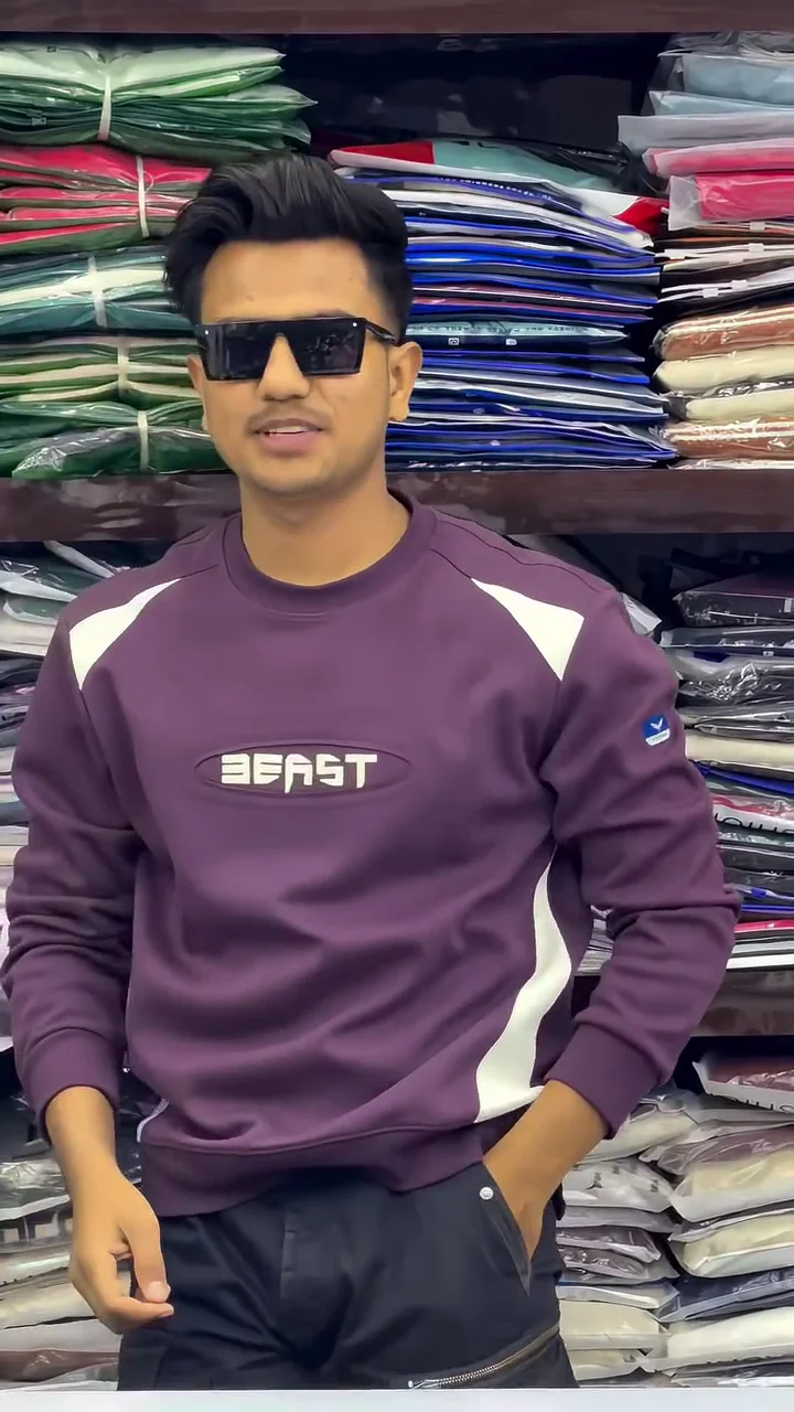 Men Striped Relaxed Fit Sweatshirt ✨