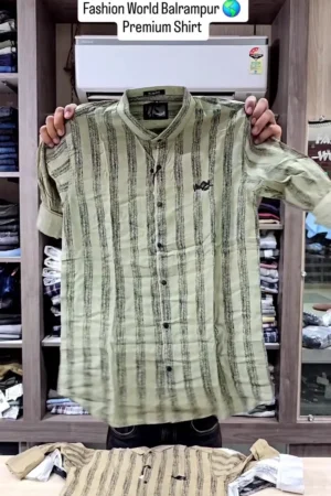 Premium Summer Comfort Men’s Stripe Linen Shirt ★