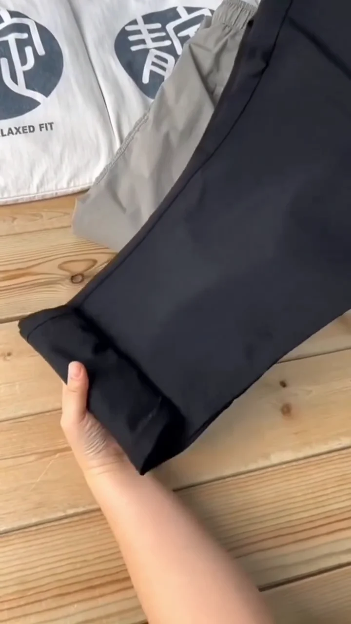 Casual Solid Men’s Regular Fit Drawstring Cargo Pants with Multiple Pockets ★ - Image 4