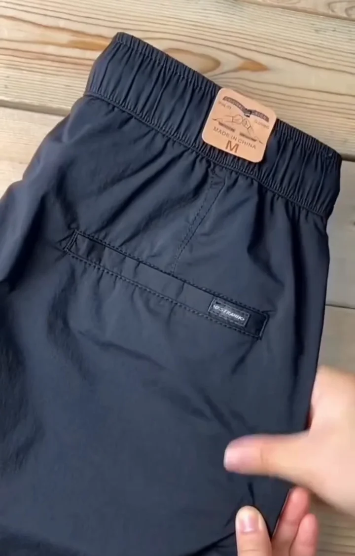 Casual Solid Men’s Regular Fit Drawstring Cargo Pants with Multiple Pockets ★ - Image 6